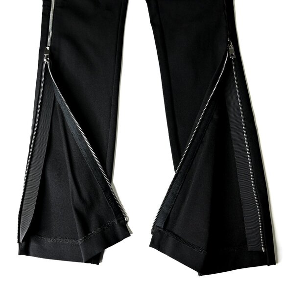 RAG & BONE Black Chatel Skinny Full Side Zip Stretch Mid Rise Pants - Size 2 - Picture 7 of 10